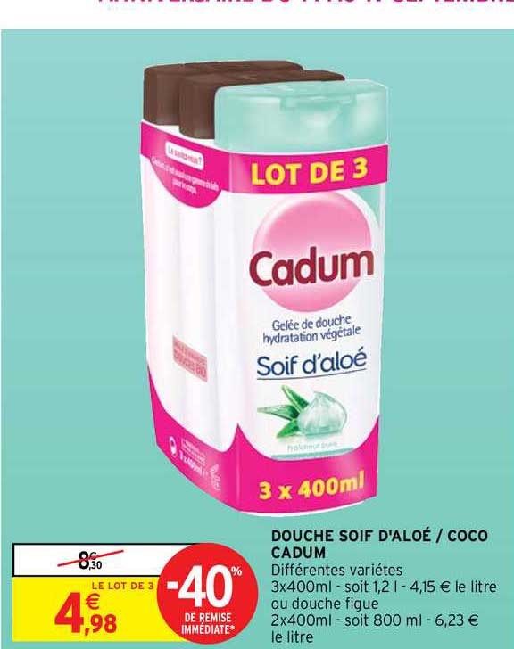 douche soif d'aloé - coco cadum