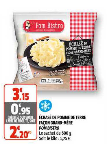 écrasé de pomme de terre façon grand-mère pom bistro