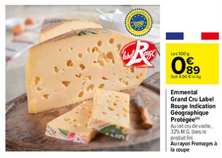 emmental grand cru label rouge indication géographique protégée