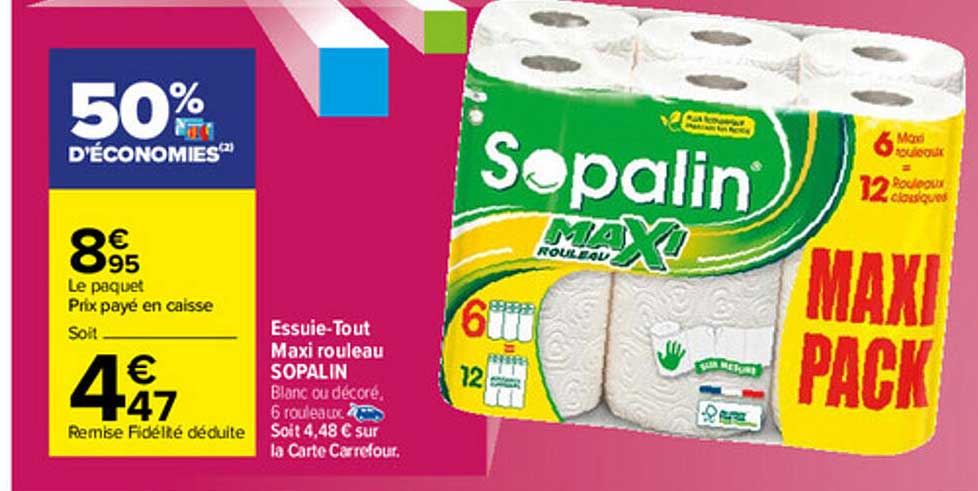 essuie-tout maxi rouleau sopalin