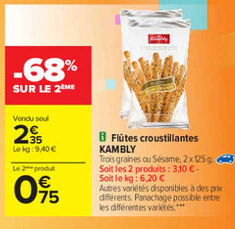 Flûtes Croustillantes Kambly