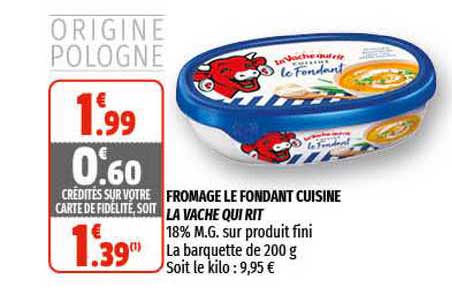 fromage le fondant cuisine la vache qui rit