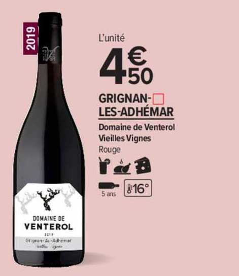grignan-les-adhémar domaine de venterol vieilles vignes rouge