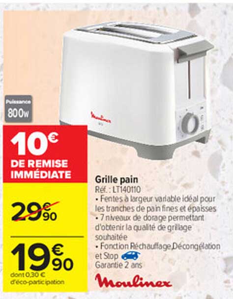 Grille Pain Moulinex