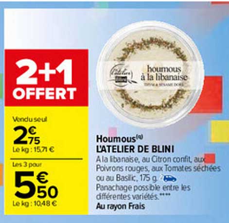 houmous l'atelier de blini