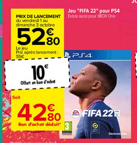jeu "fifa 22" pour ps4