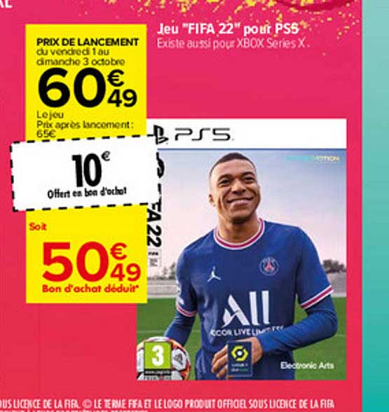 jeu "fifa 22" pour ps5