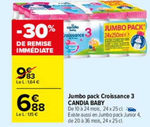 Jumbo Pack Croissance 3 Candia Baby