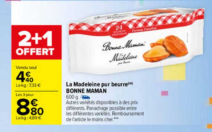 la madeleine pur beurre bonne maman