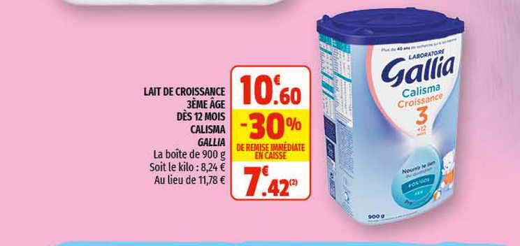 lait de croissance 3ème âge dès 12 mois calisma gallia