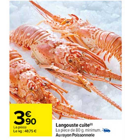 langouste cuite