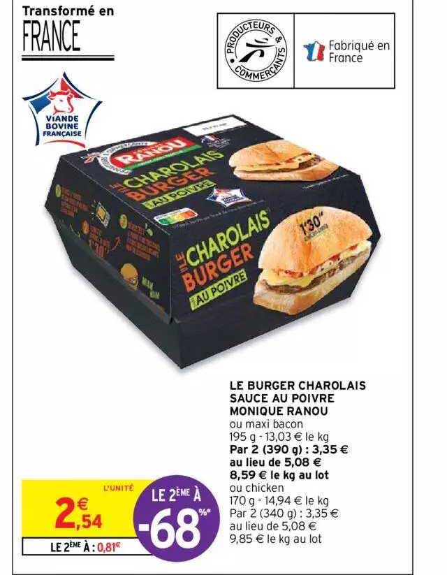 le burger charolais sauce au poivre monique ranou