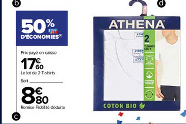 le lot de 2 t-shirts