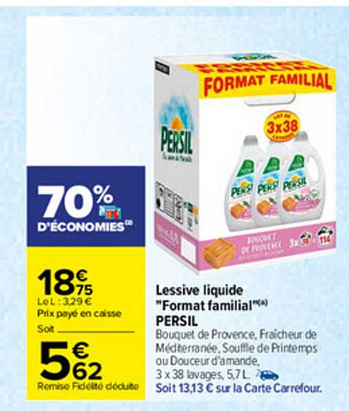 Lessive Liquide "format Familial" Persil