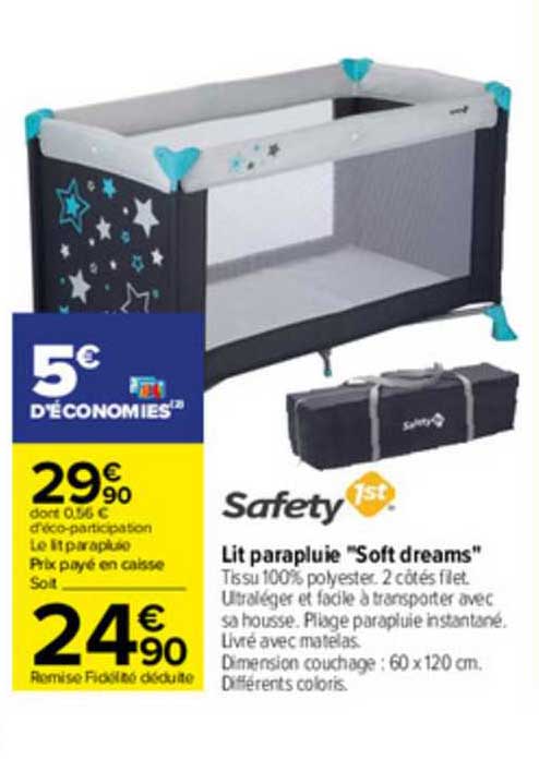 lit parapluie "soft dreams" safety 1st