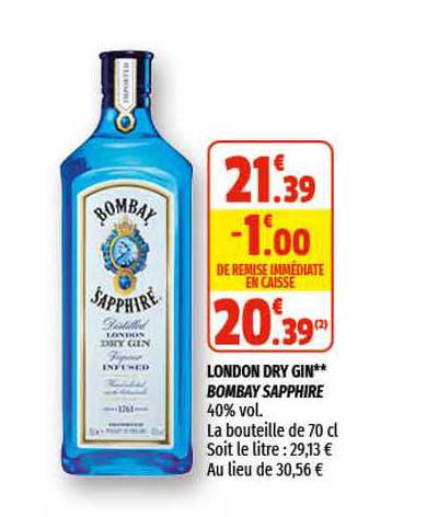 London Dry Gin Bombay Sapphire