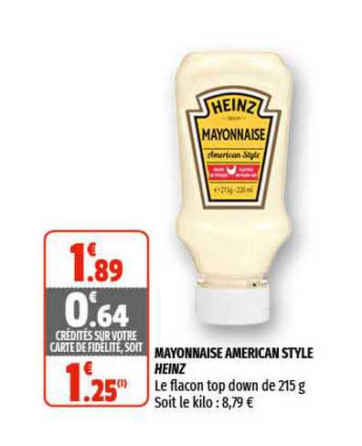 mayonnaise american style heinz