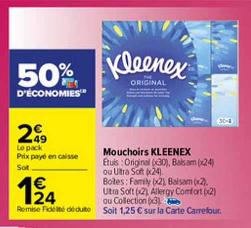 Mouchoirs Kleenex