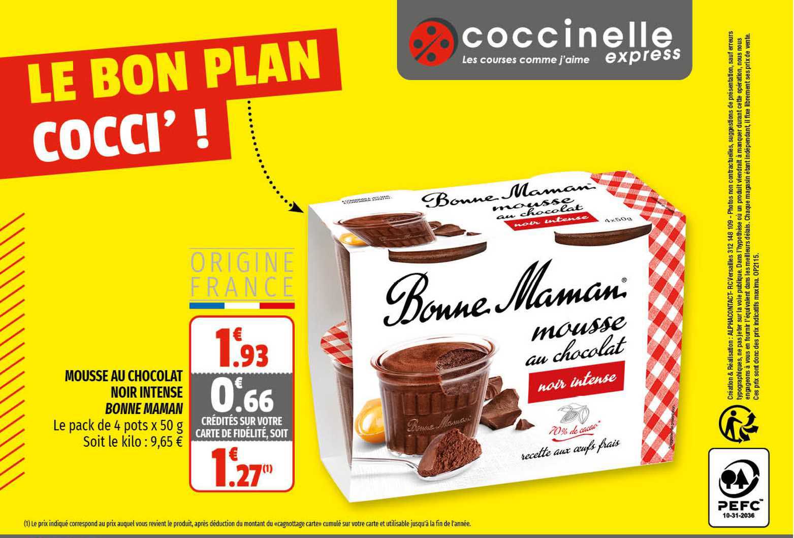 mousse au chocolat noir intense bonne maman