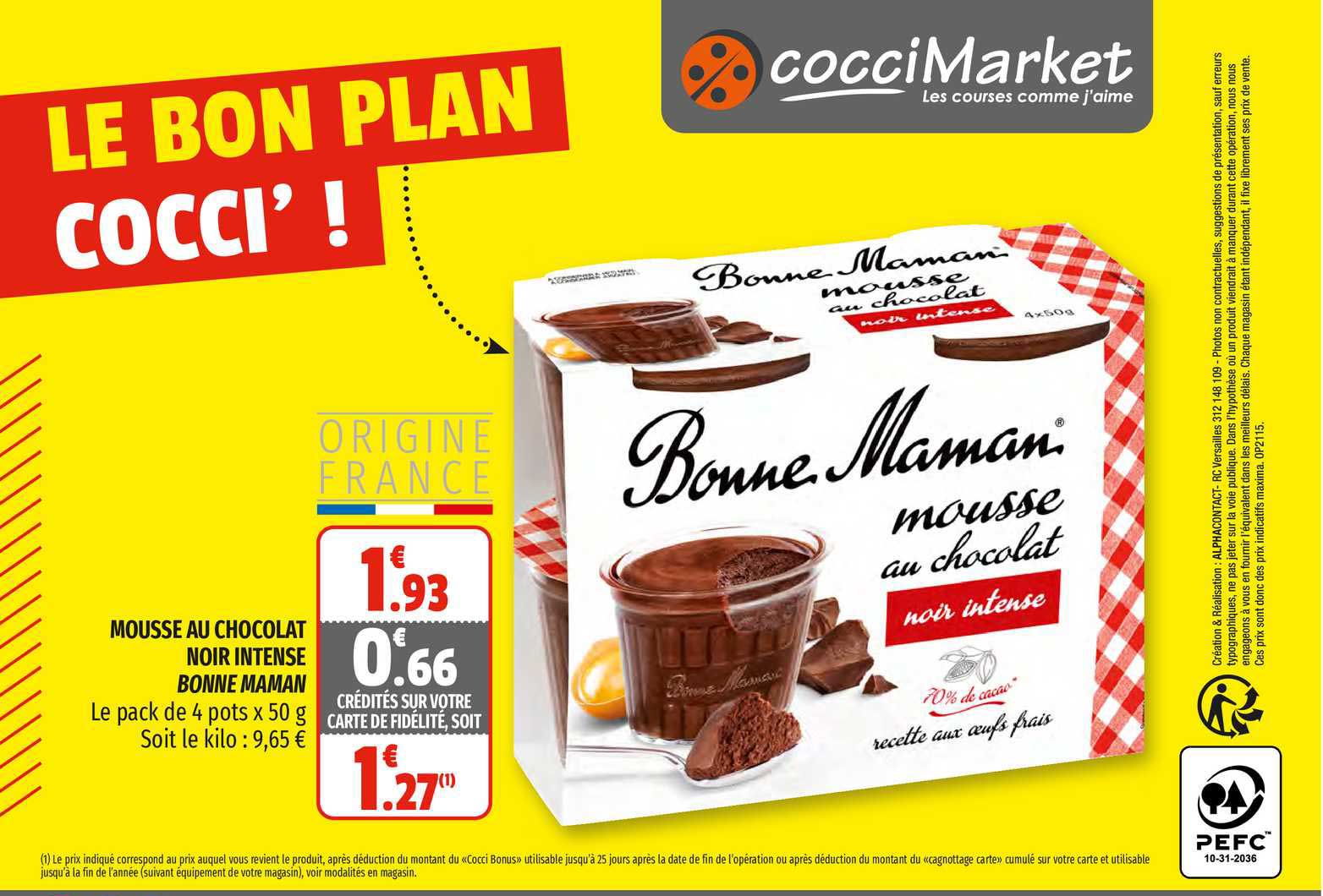 mousse au chocolat noir intense bonne maman