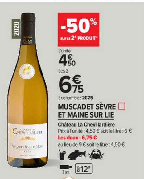 muscadet sèvre et maine sur lie château la chevillardière
