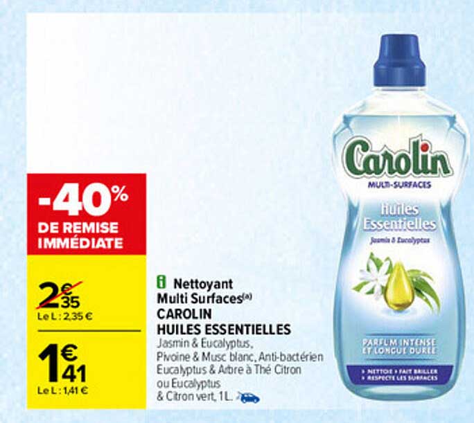 nettoyant multi surfaces carolin huiles essentielles