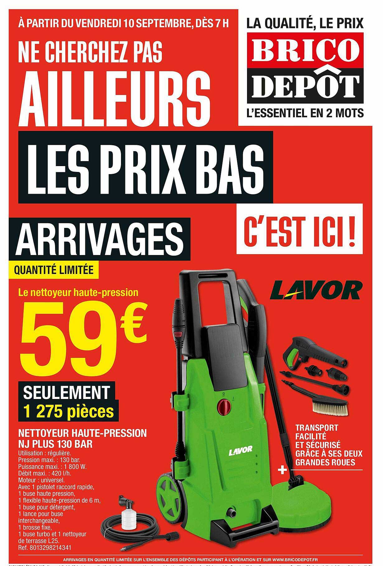 nettoyeur haute-pression nj plus 130 bar lavor