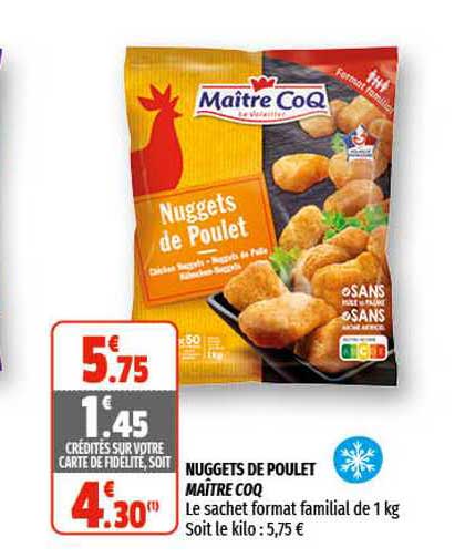 nuggets de poulet maître coq