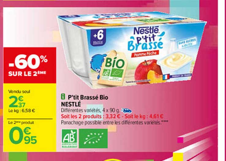 P'tit Brassé Bio Nestlé