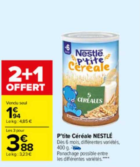 p'tite céréale nestlé