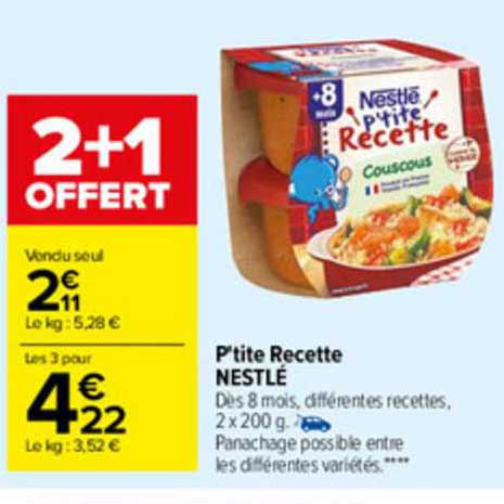 p'tite recette nestlé
