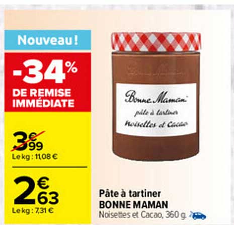 pâte à tartiner bonne maman