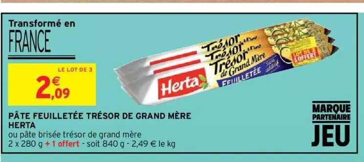 pâte feuilletée trésor de grand mère herta