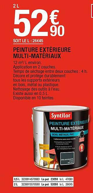 peinture extérieure multi-matériaux