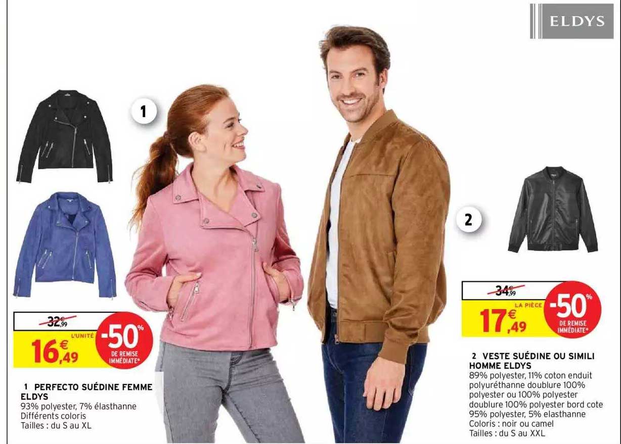 perfecto suédine femme eldys, veste suédine ou simili homme eldys
