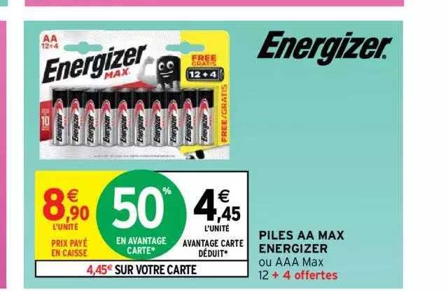 Piles Aa Max Energizer