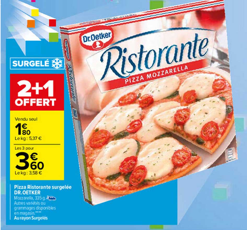 pizza ristorante surgelée dr. oetker