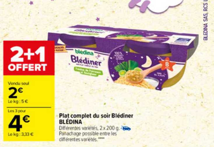 plat complet du soir blédiner blédina