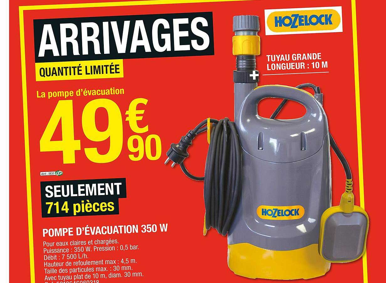 pompe d'évacuation 350 w hozelock