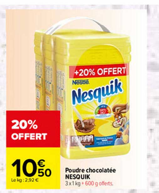 poudre chocolatée nesquik