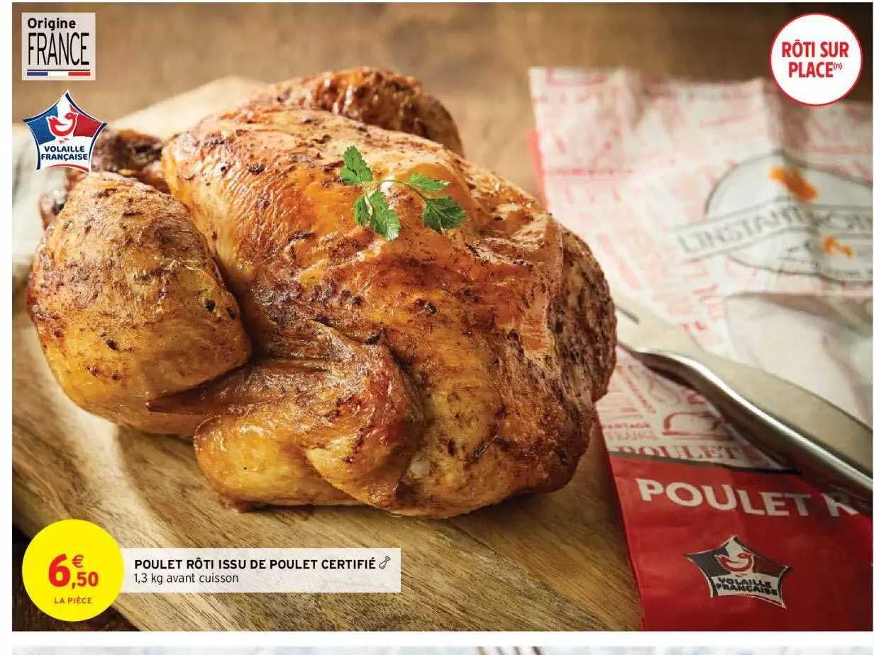 poulet rôti issu de poulet certifié