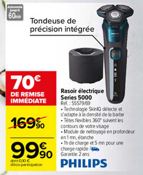 rasoir électrique séries 5000 philips