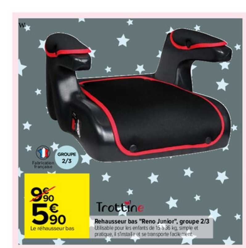 rehausseur bas "reno junior", groupe 2-3 trottine