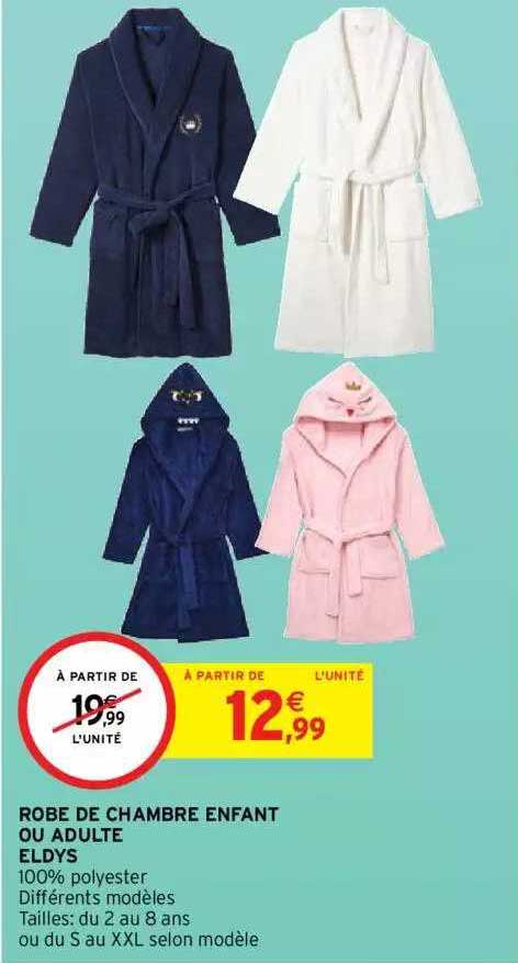 Robe De Chambre Enfant Ou Adulte Eldys