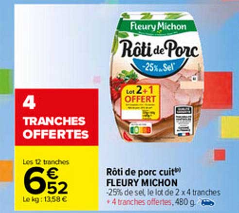 rôti de porc cuit fleury michon