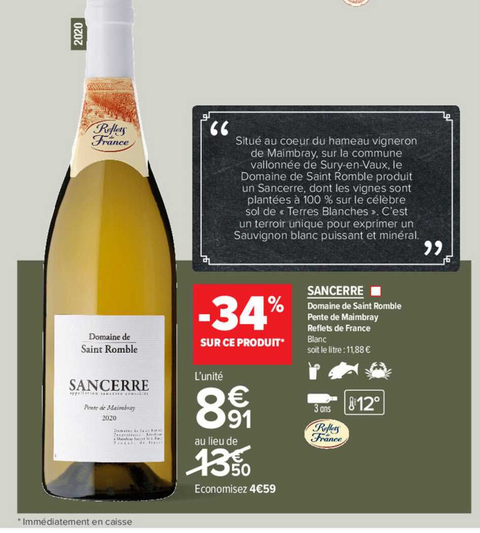 sancerre domaine de saint romble pente de maimbray reflets de france