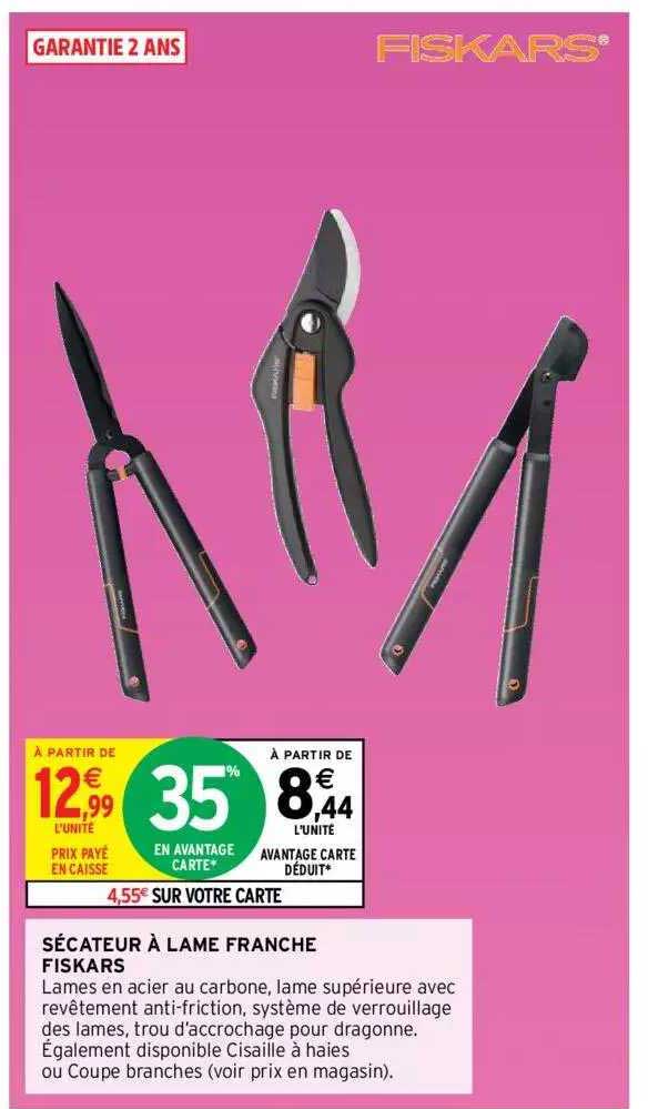 sécateur à lame franche fiskars