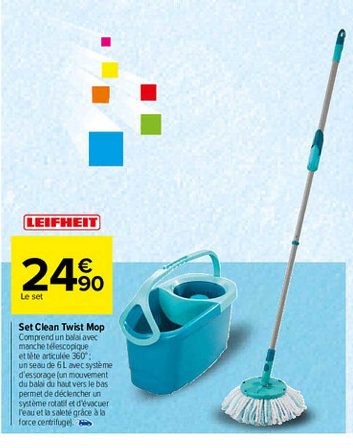 set clean twist mop leifheit