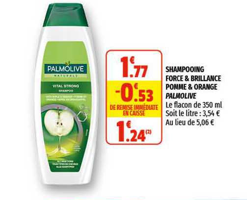Shampooing Force & Brillance Pomme & Orange Palmolive