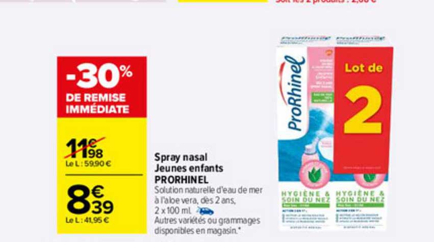 spray nasal jeunes enfants prorhinel